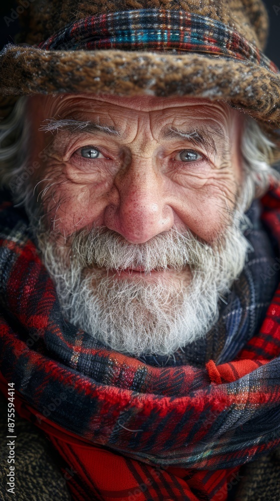 Scottish man with a twinkle in his eye and a hearty smile Scottish man with a twinkle in his eye and a hearty smile