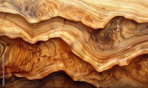 Wallpaper Mural Light teak wood surface Torontodigital.ca