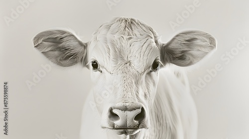 cow drawing on white background © irawan