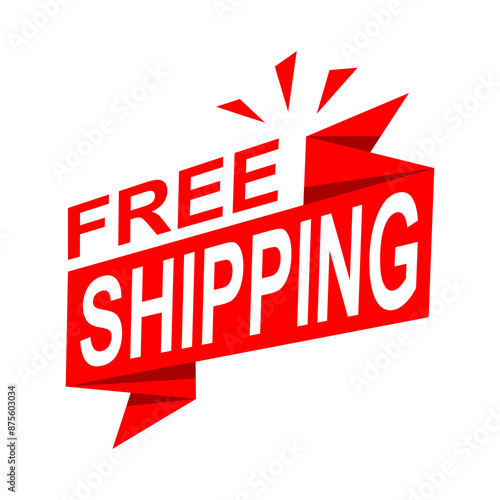 Free shipping tag. Banner design template for marketing. Special offer promotion or retail. background banner modern graphic design for store shop, online store, website, landing page