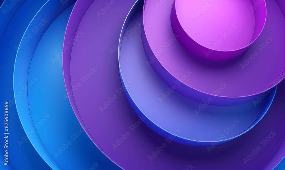 Obraz premium Modern Abstract Blue Purple 3D Shapes Background for Wallpaper Design Presentation Cover Banner