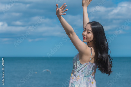 Dublin, Ireland - Oriental women at the seaside town