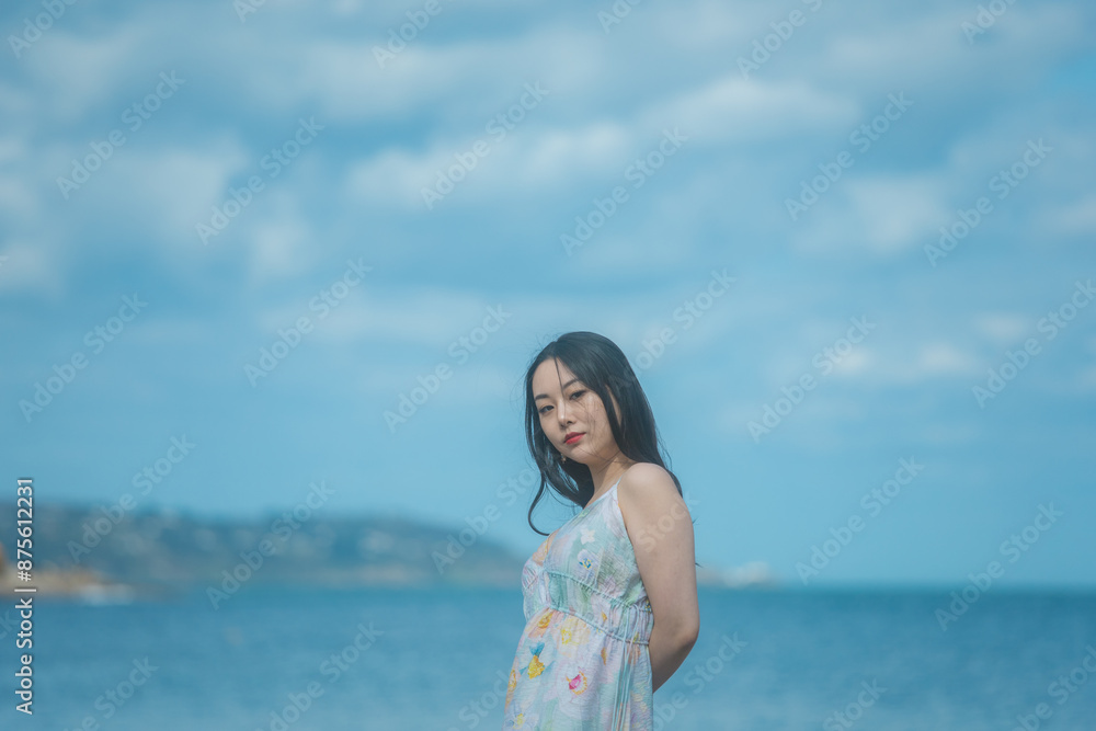 Dublin, Ireland - Oriental women at the seaside town Dublin, Ireland - Oriental women at the seaside town