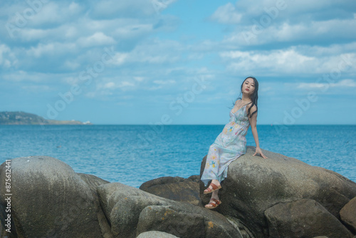 Dublin, Ireland - Oriental women at the seaside town