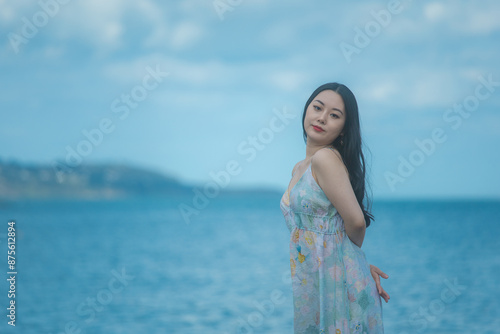 Dublin, Ireland - Oriental women at the seaside town