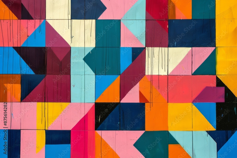 Design an abstract pattern using only straight angles Design an abstract pattern using only straight angles