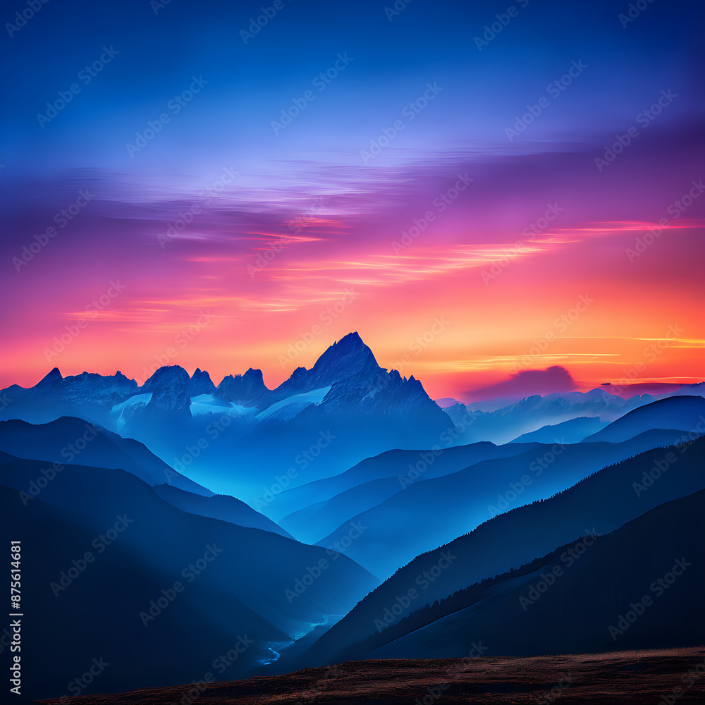 sunset in the mountains sunset in the mountains