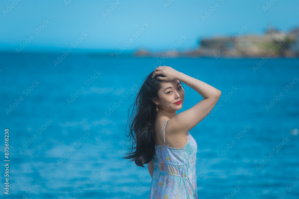 Dublin, Ireland - Oriental women at the seaside town Dublin, Ireland - Oriental women at the seaside town