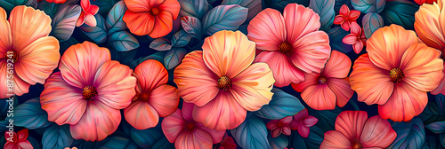 Wallpaper Mural Closeup of a tropical hibiscus flower in full bloom, highlighting its vivid colors Torontodigital.ca