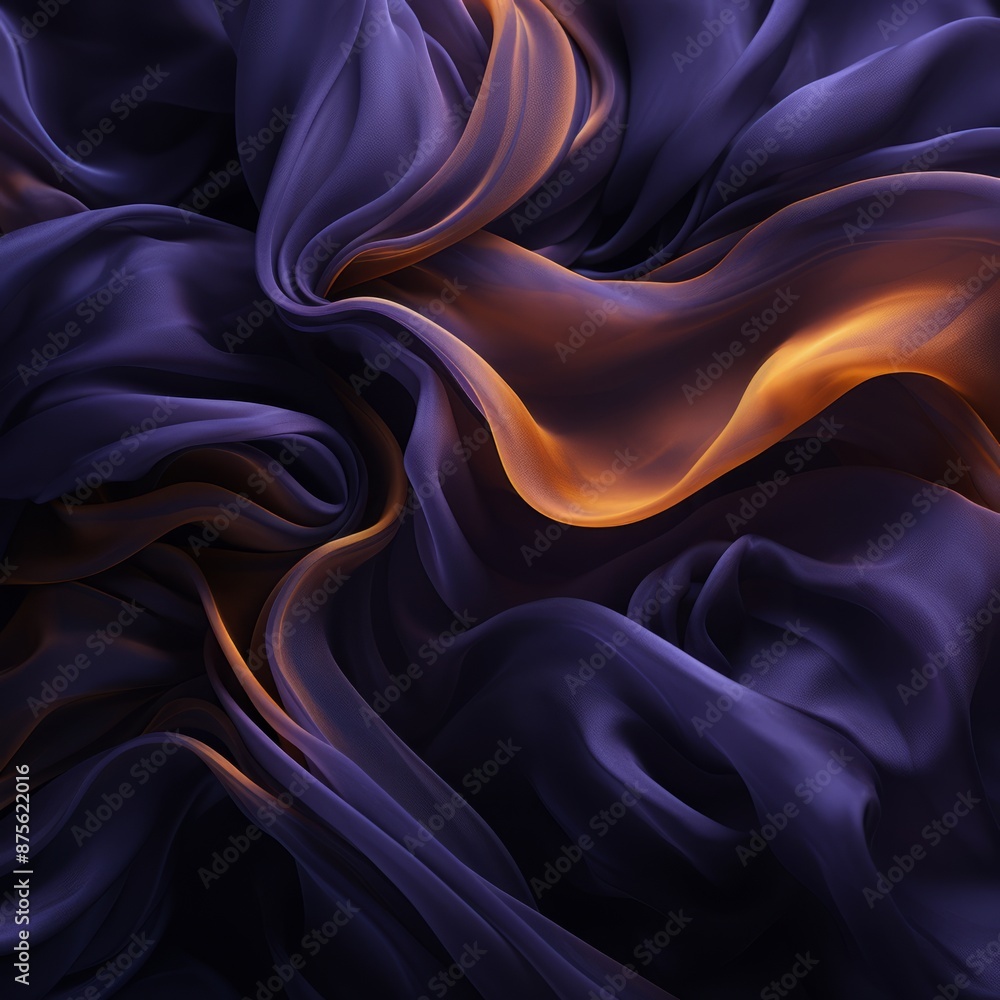 Obraz premium an abstract image of a purple and orange fabric