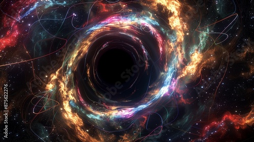 Abstract black hole and space doors dynamic abstract