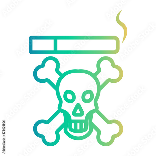 cigarette Line Gradient Icon