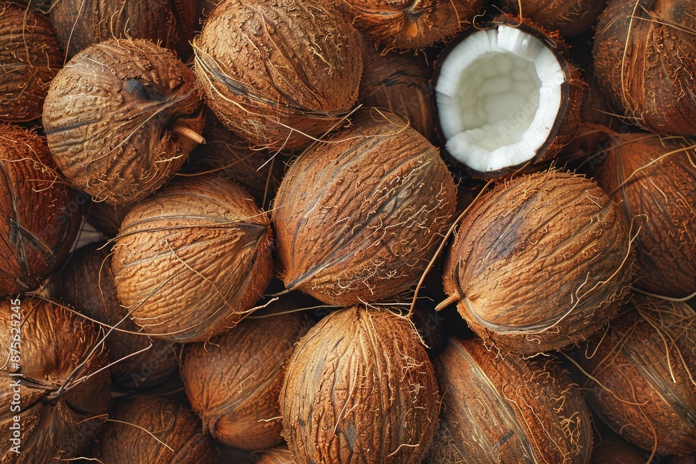 a lot of coconuts, background, Wallpaper. Asia. a lot of coconuts, background, Wallpaper. Asia.
