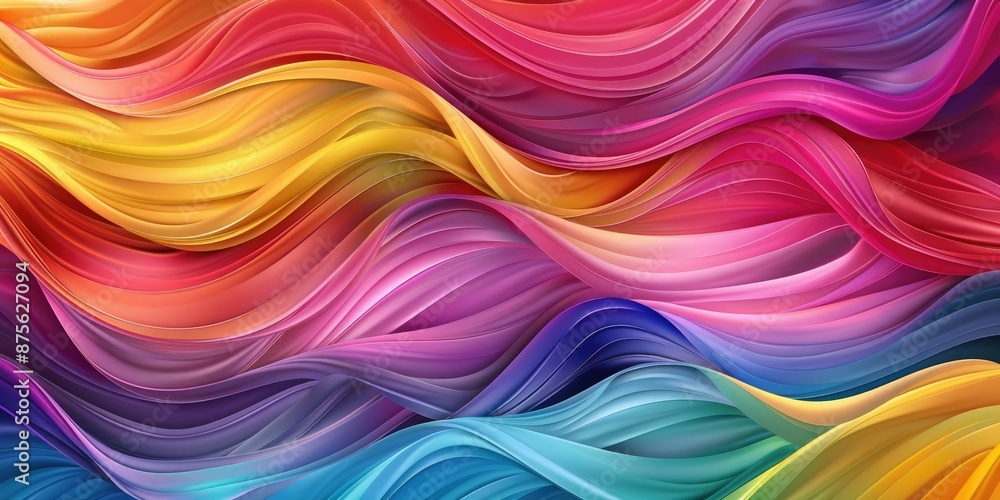 Obraz premium Abstract Colorful Wavy Pattern