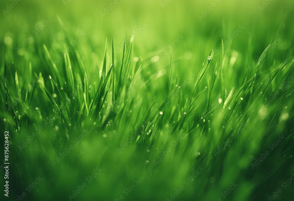 Obraz premium green summer grass fresh nature olated footed lawn spring background