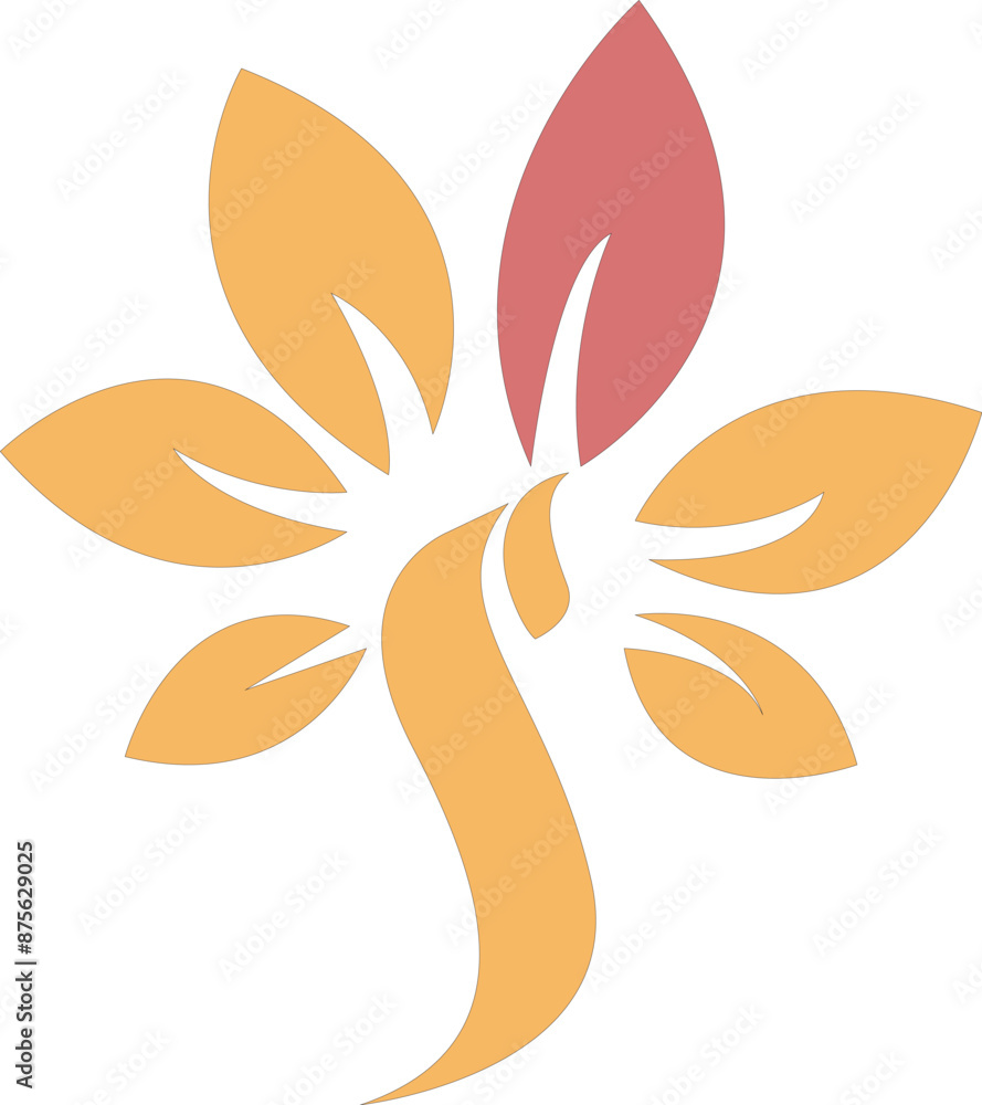 Fototapeta premium vector image of a round leaf logo