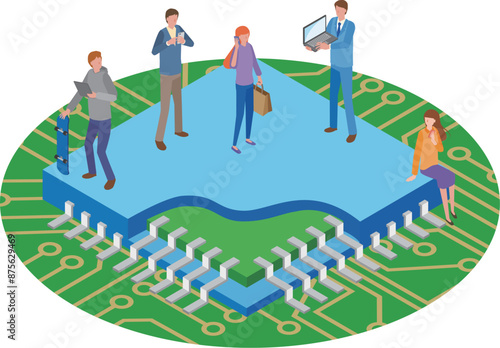 半導体と電子機器を使う人々