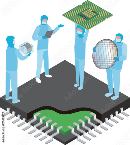 半導体産業のイメージイラスト