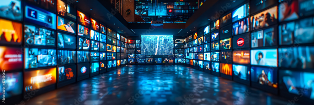 Cyber gaming stage setup with lighting for an international esports tournament