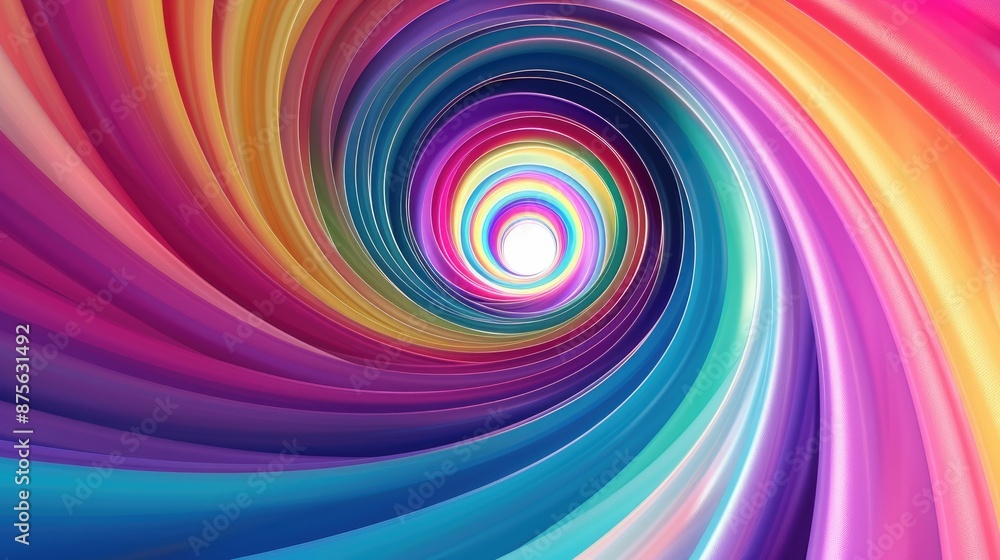 Obraz premium Abstract Colorful Swirling Tunnel