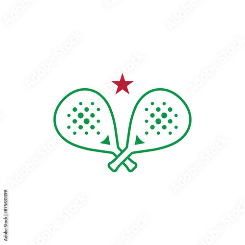 Minimalist Padel Racket with classic padel holes