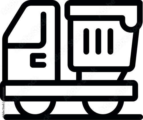 Mining cart icon representing the transportation of extracted minerals in a mining operation