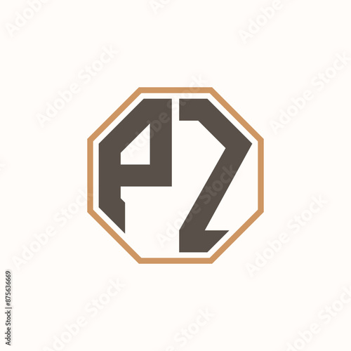 Free Download Modern Letter PZ Logo for Corporate Business Brand Identity. Creative PZ Logo Design. - GFXLoad