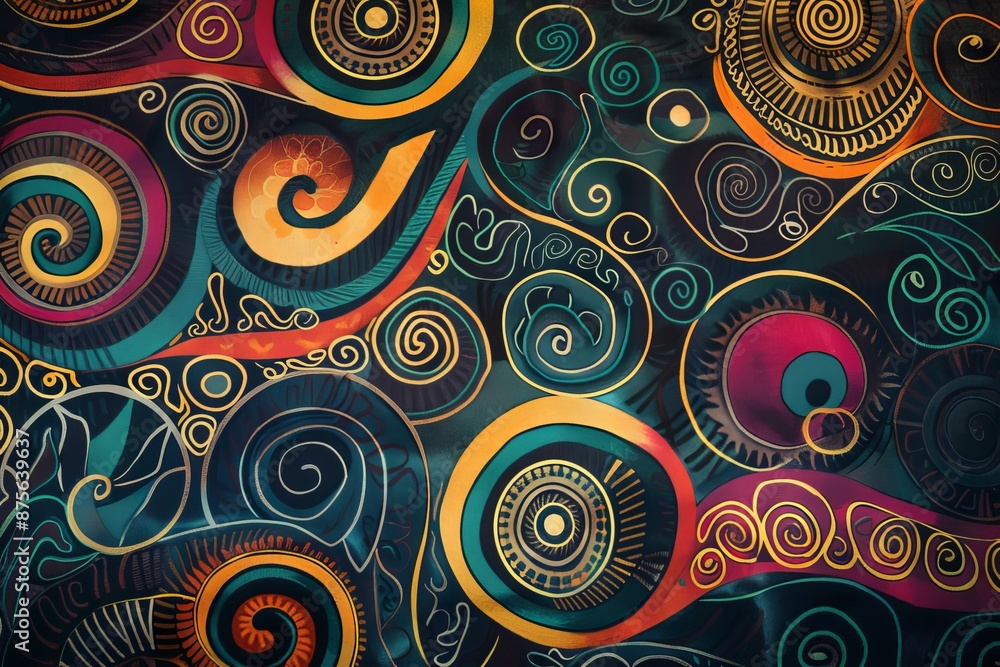 Fototapeta premium Explore the use of symbolism in an abstract pattern