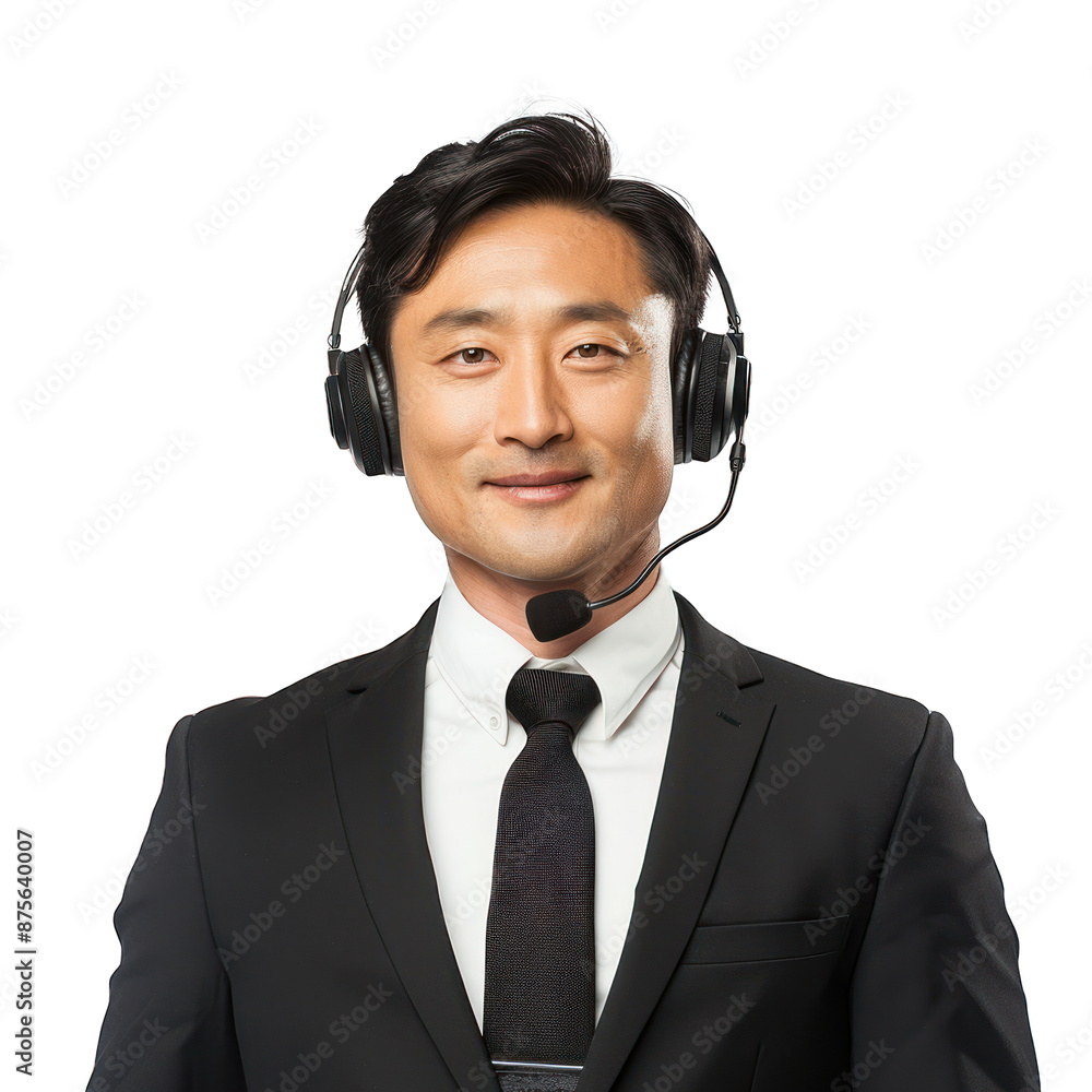 smiling representative isolated on a White Background smiling representative isolated on a White Background