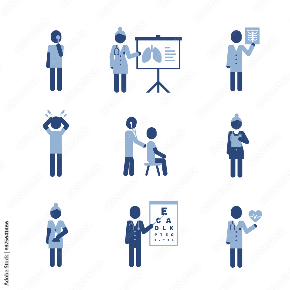 People figures icon set. Clinic pictograms health conditions symbols. Doctors, seniors and disabled. Medical or navigation pictograms. People figures icon set. Clinic pictograms health conditions symbols. Doctors, seniors and disabled. Medical or navigation pictograms.