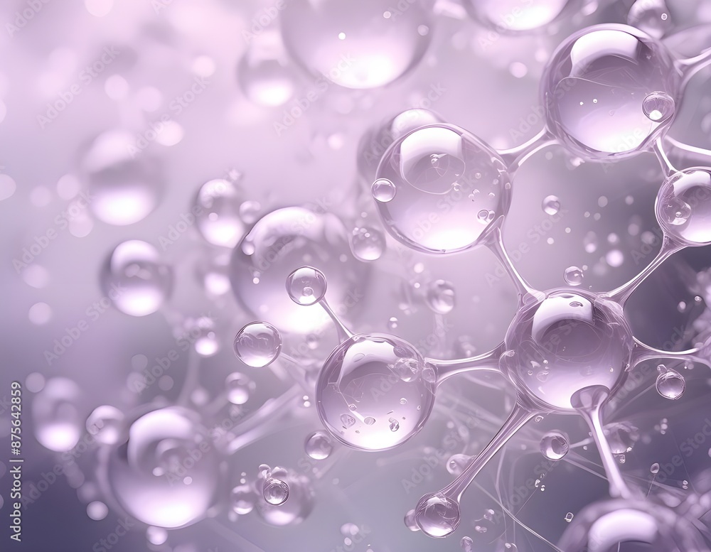 Glass molecule model background Glass molecule model background