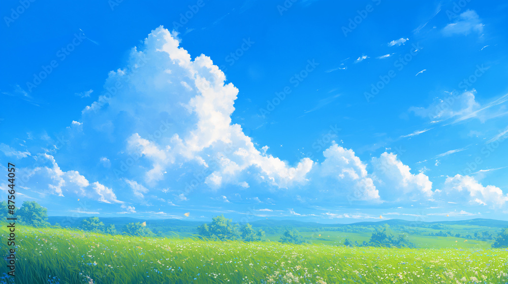 Fototapeta premium アニメ風の積乱雲