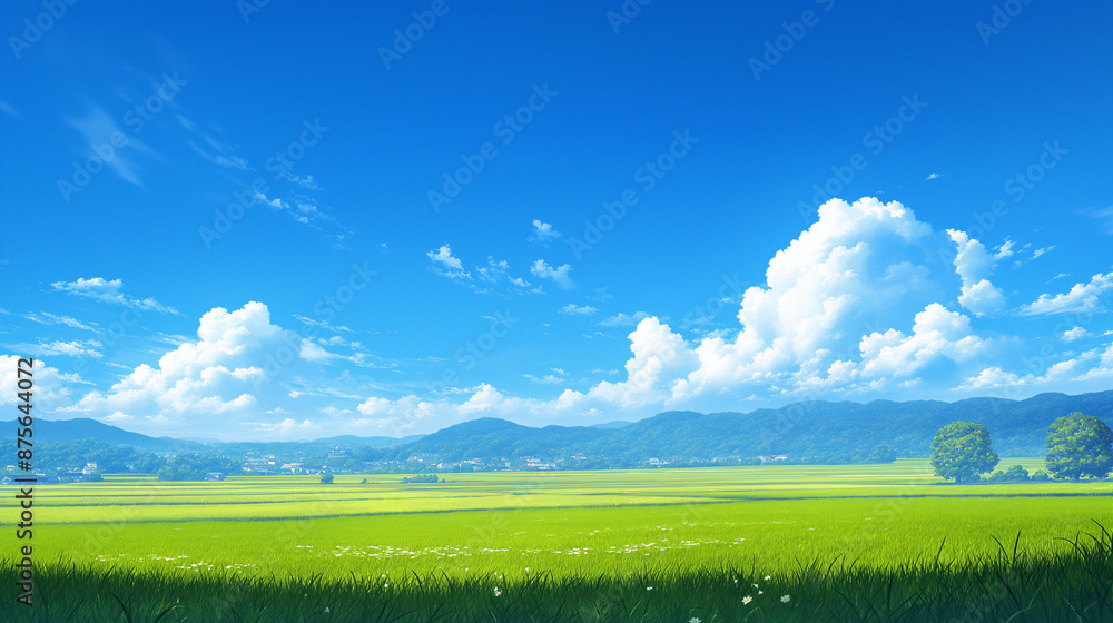 Obraz premium アニメ風の積乱雲
