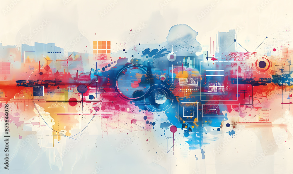 Obraz premium graphic backgrounds related to technology, communication, and the internet