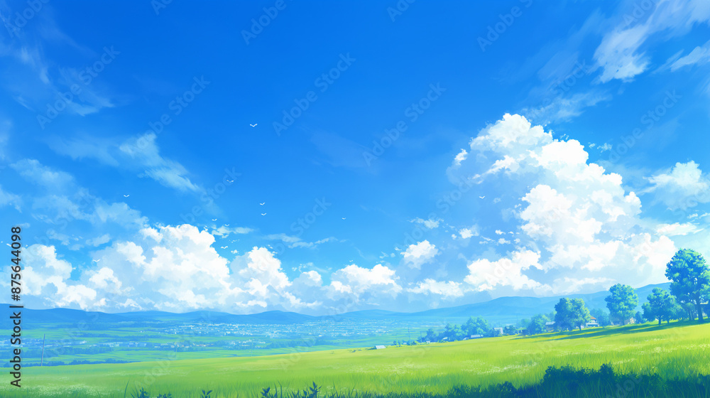 Fototapeta premium アニメ風の積乱雲