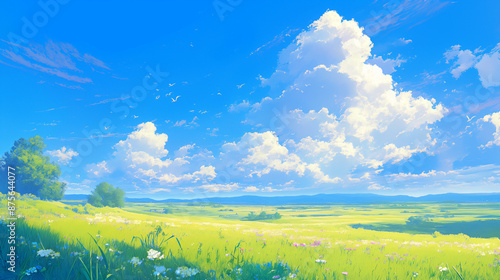 アニメ風の積乱雲