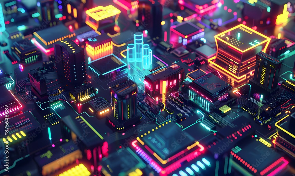 Fototapeta premium graphic backgrounds related to technology, communication, and the internet