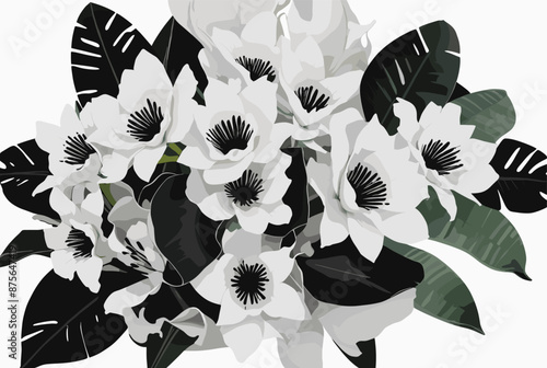 Adobe Illustrator Artwork vector watercolor painting colorful splashes on a white floral background flower leaf bouquet beautiful natural bloom graphic drawing rose pattern abstract painted