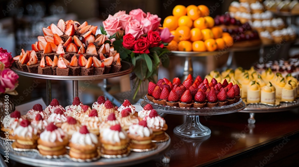 Delicious Dessert Display at a Wedding Reception Delicious Dessert Display at a Wedding Reception