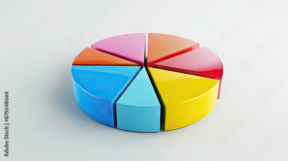 A clear, visually appealing pie chart displaying data, ideal for highlighting key statistics in a presentation. Generative AI. A clear, visually appealing pie chart displaying data, ideal for highlighting key statistics in a presentation. Generative AI.