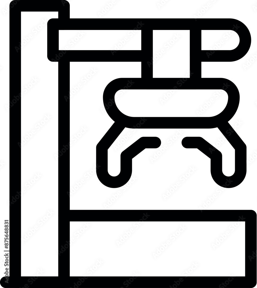 Simple car lift icon, perfect for representing car repair and maintenance Simple car lift icon, perfect for representing car repair and maintenance