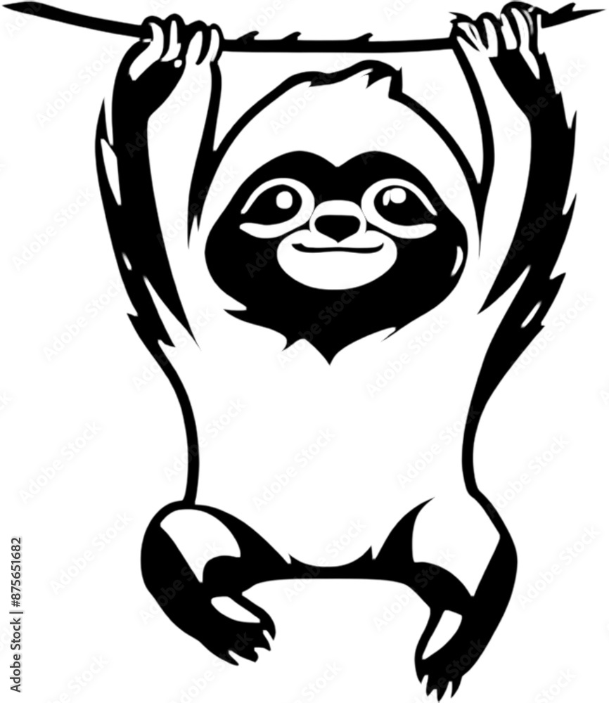 Adorable sloth stencil design perfect for creative DIY projects. Adorable sloth stencil design perfect for creative DIY projects.