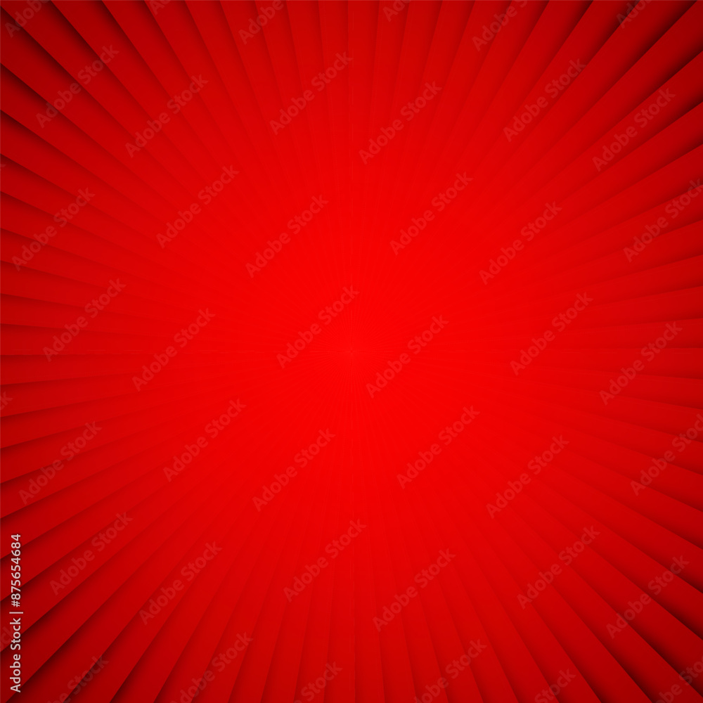 Bright red rays vector background