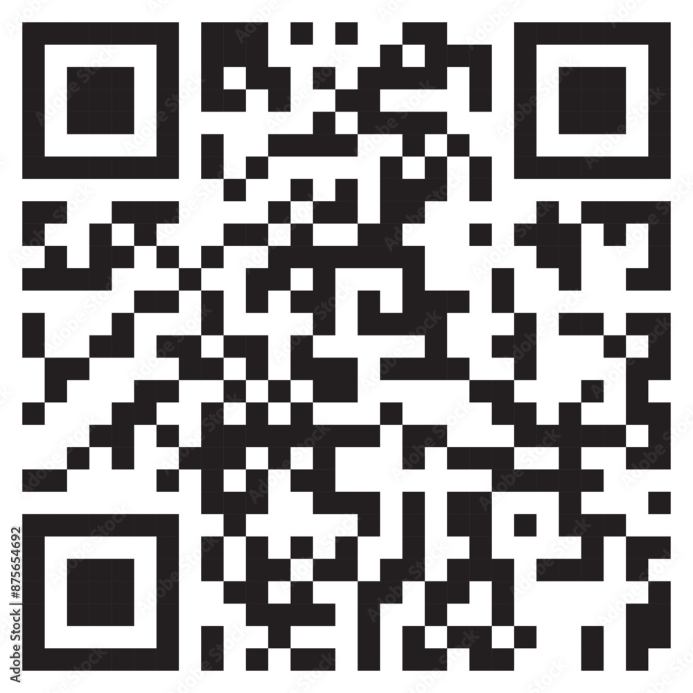 Sample qr code icon isolated on white background Sample qr code icon isolated on white background