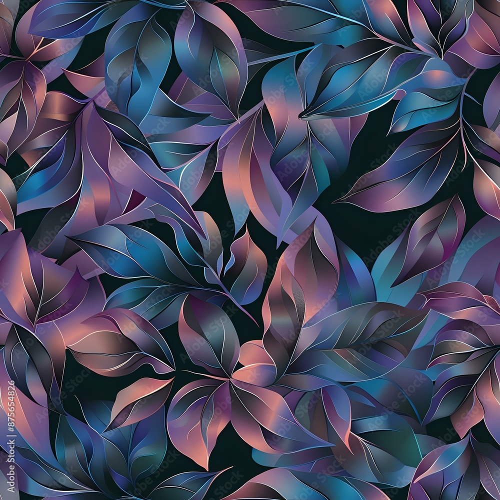 Olive Green and Brown Botanical Leaf Design Olive Green and Brown Botanical Leaf Design