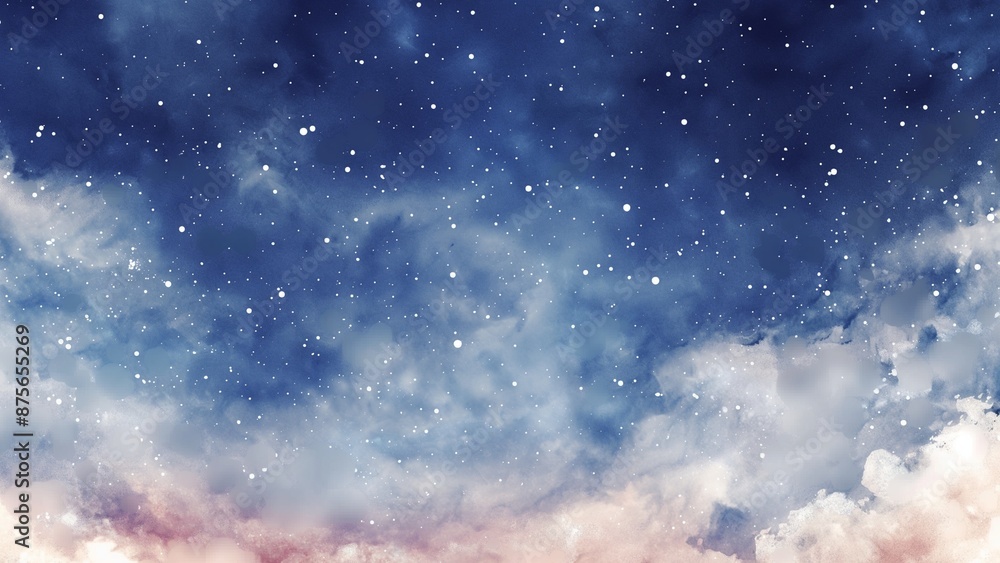 Blue watercolor night sky background Blue watercolor night sky background