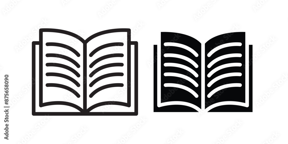 Book icon vector. open book icon vector. ebook icon. EPS 8 Book icon vector. open book icon vector. ebook icon. EPS 8