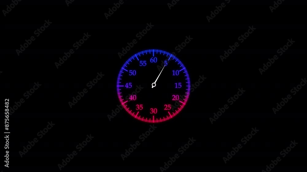 60 second stopwatch countdown animation, sixty second stopwatch timer countdown on black background. 60 second stopwatch countdown animation, sixty second stopwatch timer countdown on black background.