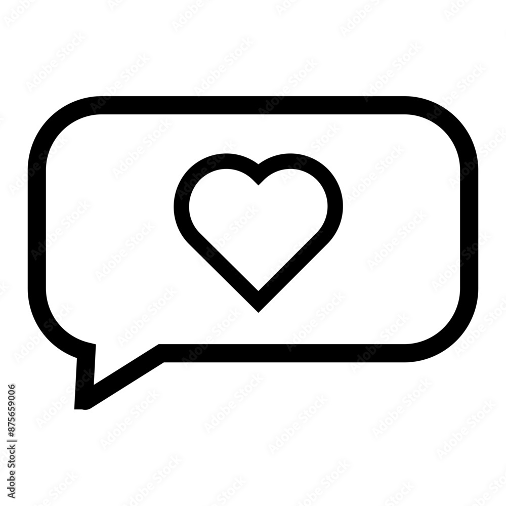 Love Bubble Social Media Icon, Simple Icon Vector Design, best used for presentation, application, web and banner Love Bubble Social Media Icon, Simple Icon Vector Design, best used for presentation, application, web and banner