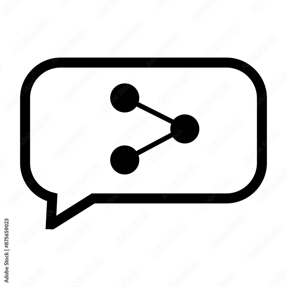 Share Bubble Social Media Icon, Simple Icon Vector Design, best used for presentation, application, web and banner Share Bubble Social Media Icon, Simple Icon Vector Design, best used for presentation, application, web and banner